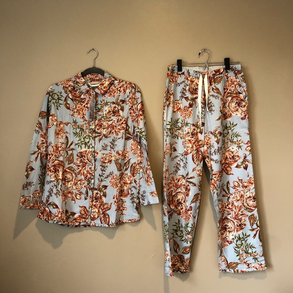 Soft Surroundings Night Divine Flannel PJ Set XS